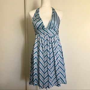 100% Silk Halter Mini Dress